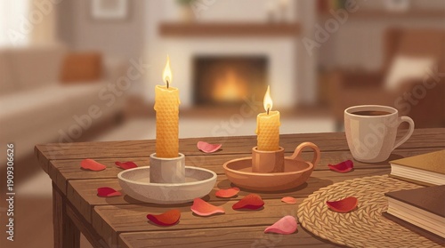 Wallpaper Mural Romantic Candle Dinner Torontodigital.ca