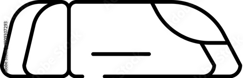 Sleek high speed train outline illustrating efficient modern transportation, fast travel, and advanced mobility solutions for passengers moving between locations