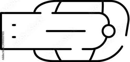 Usb flash drive icon with line design, symbolizing portable data storage, digital information transfer, and computer technology for electronic devices