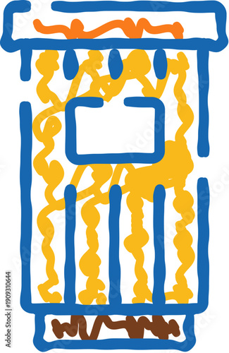 Water filter device working on purifying liquid, showing the process of cleaning and filtering to provide clean water for various household applications and drinking