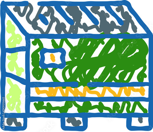 Compost bin holding organic waste, promoting sustainability, green living, and environmental responsibility through efficient recycling and natural fertilizer production