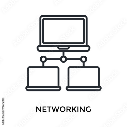 Networking Icon Outline Style. Vector Illustration For Graphic Design