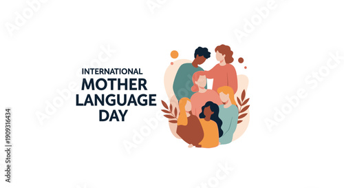 People celebrating International Mother Language Day with diverse group