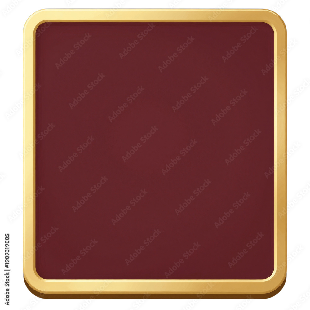 Fototapeta premium Square Red And Gold Decorative Frame Design