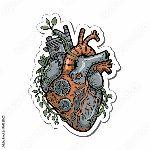 Mechanical Heart with Greenery