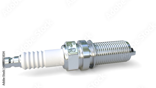 Fotografia spark plug on white background