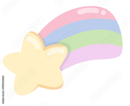 Cute star and rainbow