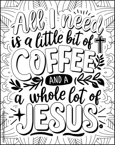 Bible Verse Coloring Page for Adults. Holy Bible Quote Coloring Page.