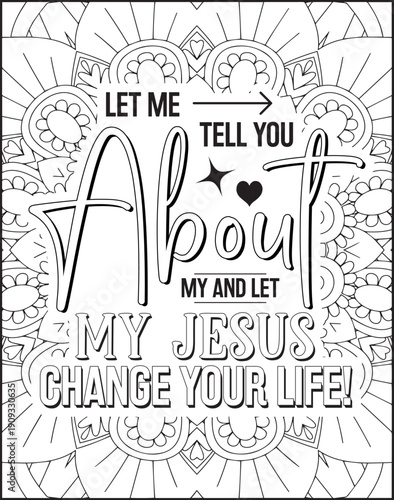 Bible Verse Coloring Page for Adults. Holy Bible Quote Coloring Page.