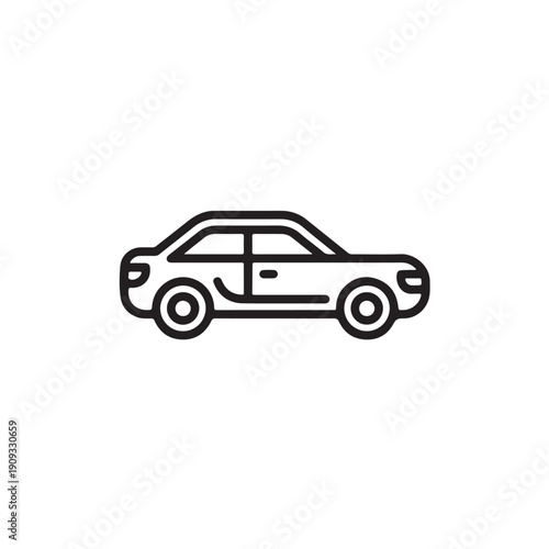 Isolated vector illustration of a shiny luxury sports car design featuring a fast motor and classic vintage style for automotive transport
