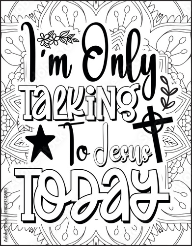 Bible Verse Coloring Page for Adults. Holy Bible Quote Coloring Page.