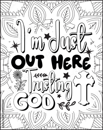 Bible Verse Coloring Page for Adults. Holy Bible Quote Coloring Page.