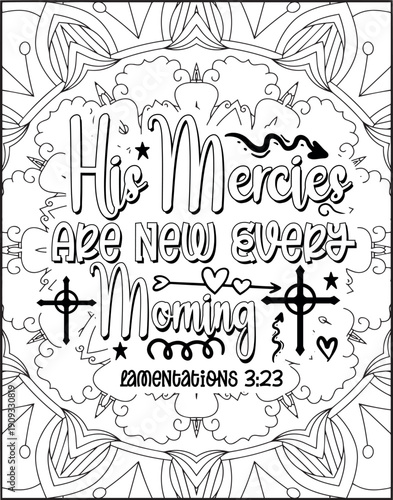 Bible Verse Coloring Page for Adults. Holy Bible Quote Coloring Page.