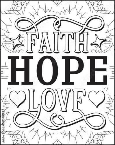 Bible Verse Coloring Page for Adults. Holy Bible Quote Coloring Page.
