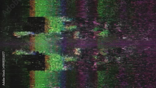 Abstract horizontal lines with glowing white centers, streaked with green, pink, and yellow