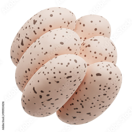 Terrazzo Abstract Shape 3D Icon Isolated On The Transparent Background