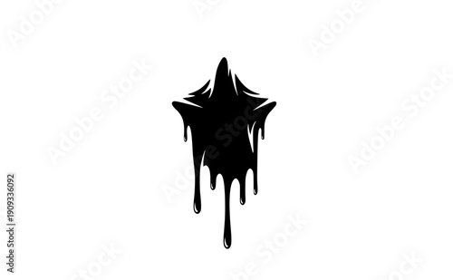 Morphing geometric star logo silhouette, adaptive brand identity and fluid design system concept, modern liquid typography and logo vector ico