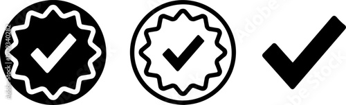 Checkmark icons for approval and verification purposes