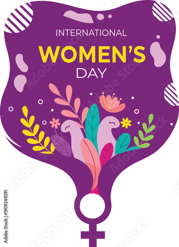 International Women’s Day, modern flat vector illustration celebrating International Women’s Day.
