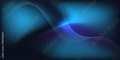 Abstract background emphasizing vibrant, curved wave lines with gradient effects, lacking any clearly defined real objects