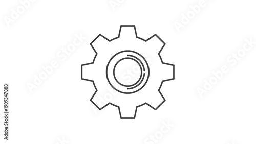 Cogwheel gear mechanical part icon.