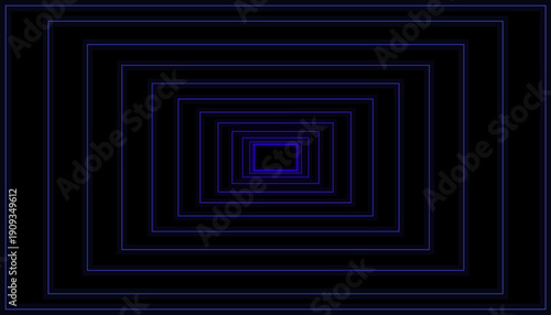 Abstract Futuristic Neon Vector Grid Background with Expanding Glowing Squares