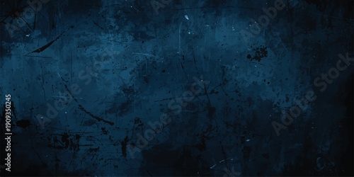 A dark blue aged wall texture featuring a dirty vintage grunge effect on a rough paper surface with antique paint patterns.