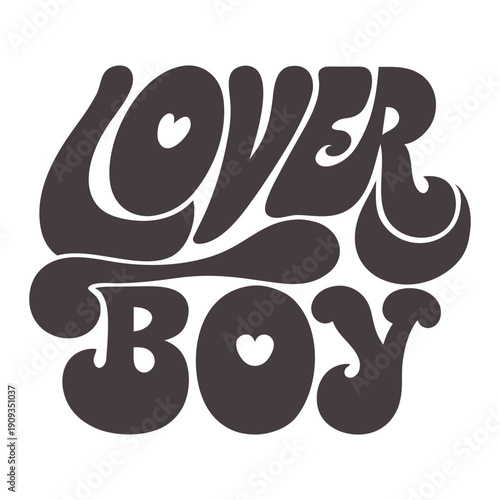 Vintage Hip Hop Logo Design with Lover Boy Text and Urban Streetwear Aesthetic