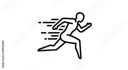 Vector Illustration of a Running Person in Motion