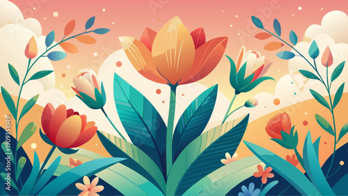 spring flowers background