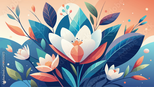 seamless pattern with flowers