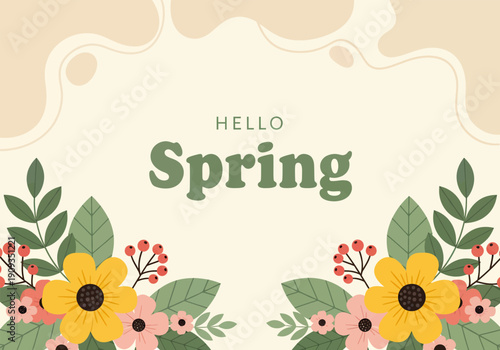 Vector illustration design celebrate spring season
