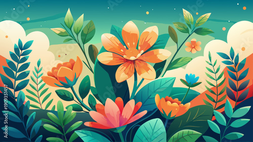 floral background with flowers