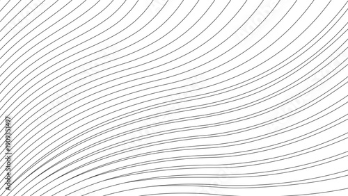 Wavy background with thin dark lines on white backdrop. Editable stroke
