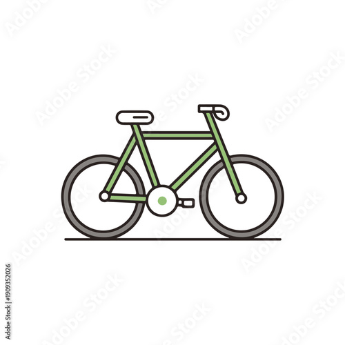 Minimalist Bicycle Illustration for Transportation, Lifestyle, and Ecology Designs