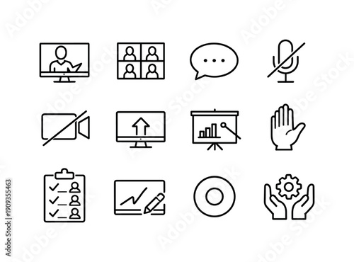Podcast streaming. Hand-drawn doodle illustration of Podcast streaming. In the middle, one slightly larger
