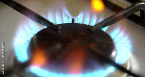 Macro - Flame of a restaurant kitchen