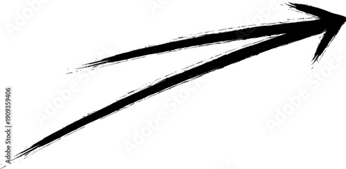 Hand drawn black arrow outlines for direction use