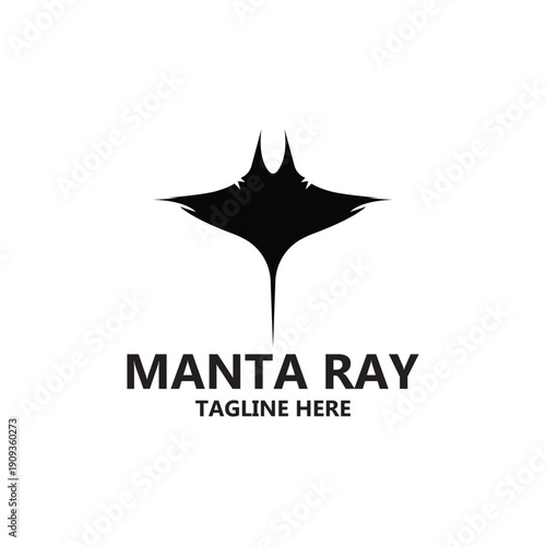 manta ray logo vector icon ilustration template design