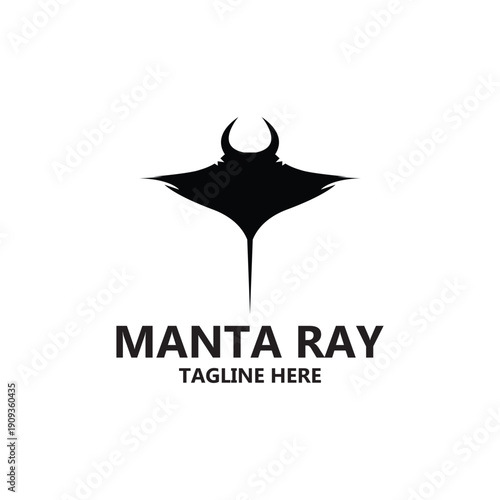 manta ray logo vector icon ilustration template design