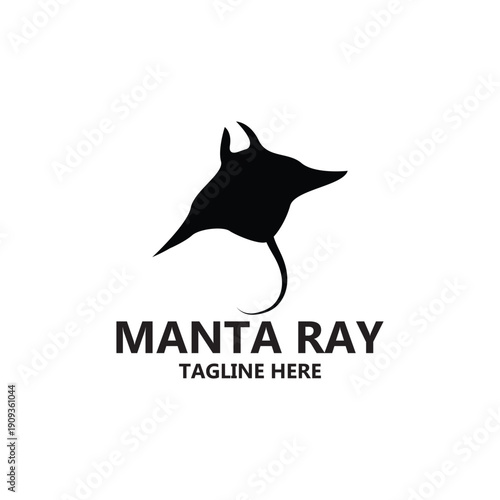 manta ray logo vector icon ilustration template design