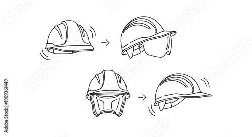 Hard Hat Assembly: Protective Headgear Components and Adjustments