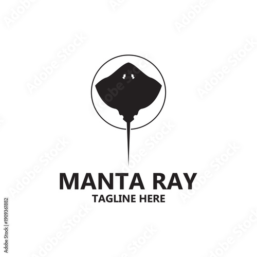 manta ray logo vector icon ilustration template design