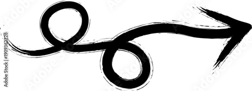 Hand-drawn black arrows in different directions