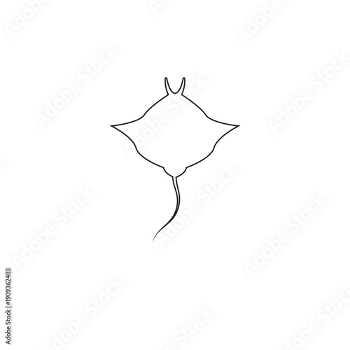 manta ray logo vector icon ilustration template design