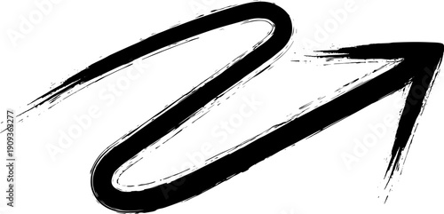 Hand drawn black arrow outlines for direction