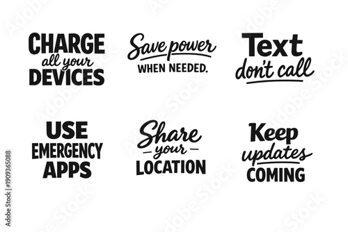 Emergency communication tips and device charging recommendations