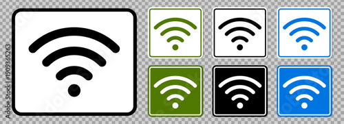 Wifi zone signal with free password vector and icon logo sticker. Sign symbol router with wave wlan fi and set round signage. Spot network wifi with label public free and poster wi-fi password