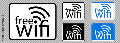 Wifi zone signal with free password vector and cool icon logo. Sticker sign symbol with router wave wlan and fi set round. Signage spot wifi with area label free and access poster password