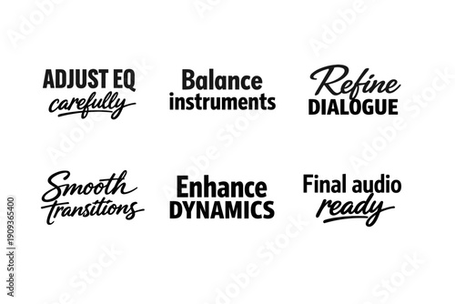 Audio production tips: eq, balance, dialogue refinement, transitions, dynamics, final output